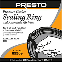 Presto 09909 4Qt. Pressure Cooker Sealing Ring w/Air Vent