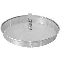 T-Fal TS-1600004798 Emeril Stainless steel Glass lid with strainer (small and large holes) for 4qt Sauce Pan. Only fits Emeril's copper bottom cookware line.