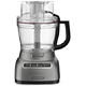 KitchenAid KFP1333CU0 13 Cup Food Processor with 3 Speeds, External Adjustable Slicing Disc, Wide Mouth, Mini Bowl  Contour Silver