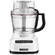 KitchenAid KFP1333WH0 13 Cup Food Processor with 3 Speeds, External Adjustable Slicing Disc, Wide Mouth, Mini Bowl - White