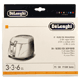 Delonghi FK8 Filter Kit. Includes 3 Oil-Vapor Filters & 3 Carcoal Filters- Fits DeLonghi Models D895